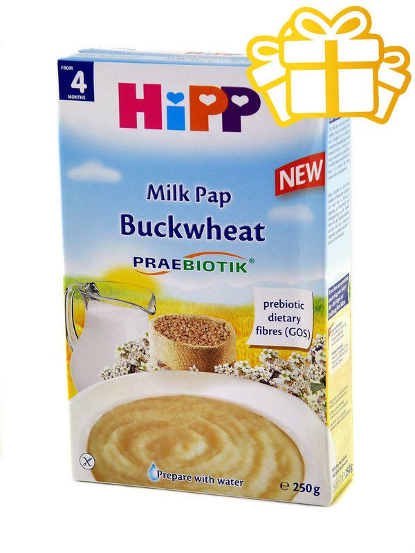 HIPP - ჰიპი რძიანი ფაფა წიწიბურა 4 თვიდან