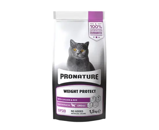 მშრალი საკვები სტერილური კატისთვის PRONATURE ქათმით 1.5 კგ