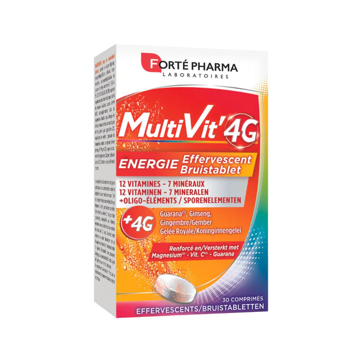 მულტივიტი 4G ენერჯი 30 შუშხუნა ტაბლეტი ფორტე ფარმა - Forte Pharma