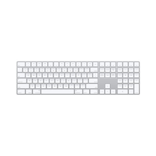 Apple Magic Keyboard with Numeric Keypad Wireless Rechargable Silver MQO52LLA