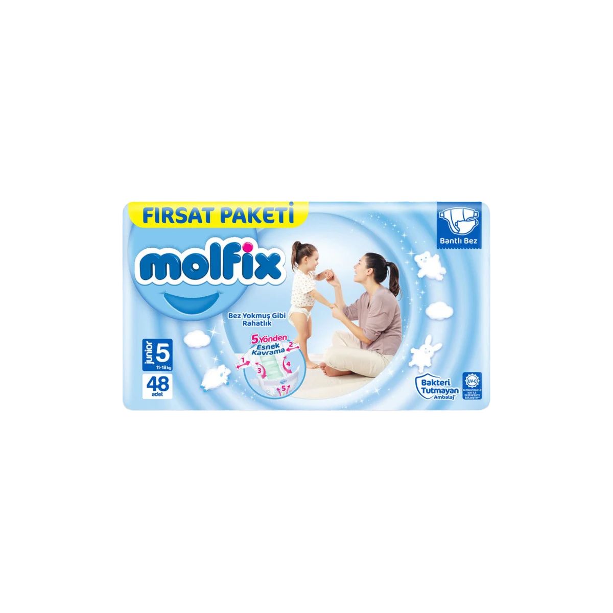 Molfix - მოლფიქსი საფენი 11-18კგ 48 ცალი 2968