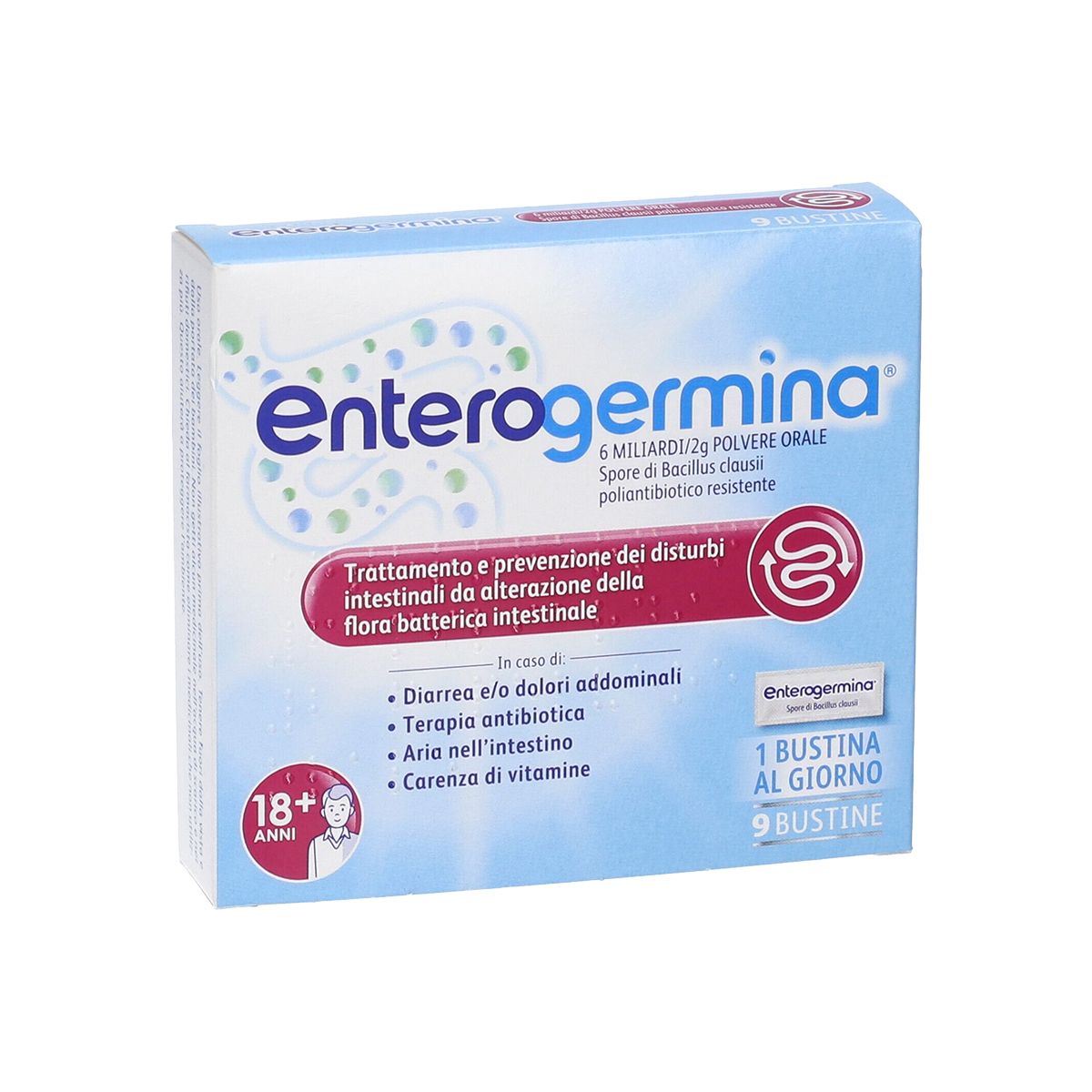 ენტეროჯერმინა - Enterogermina 6მლრდ 2გ 9 პაკეტი