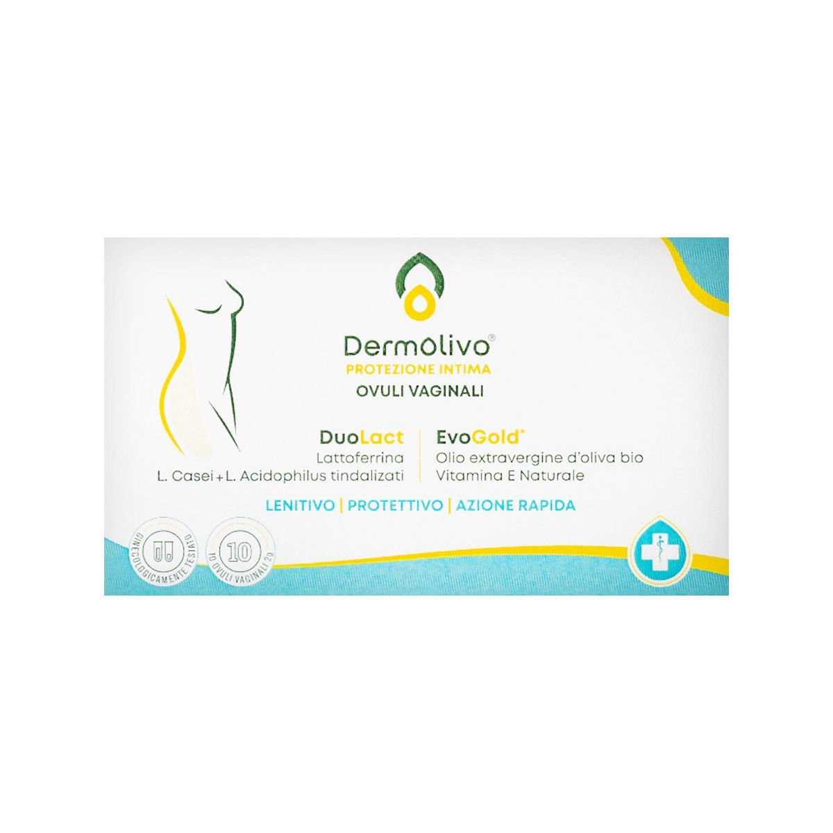 დერმოლივო - Dermolivo ვაგინალური სუპოზიტორია 10 ცალი