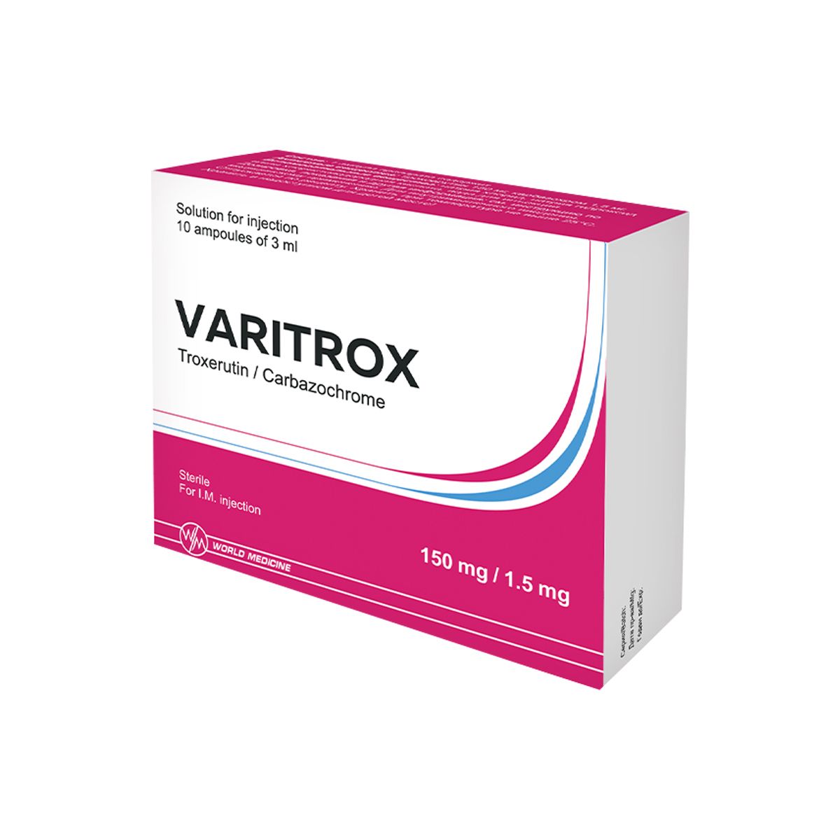 ვარიტროქსი - Varitrox 150მგ+1.5მგ 3მლ 10 ამპულა