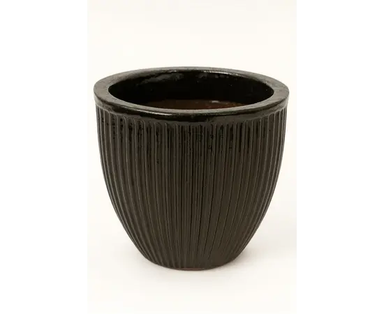 ქოთანი კერამიკული LINEA EGG X 15/20 BL