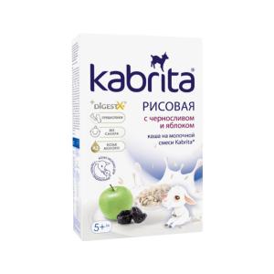 ფაფა თხის რძით ბრინჯი ქლიავით და ვაშლით 5 თვიდან 180 გ კაბრიტა - Kabrita