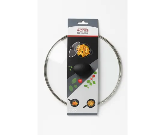 მინის თავსახური სახელურით Ronig 30 სმ