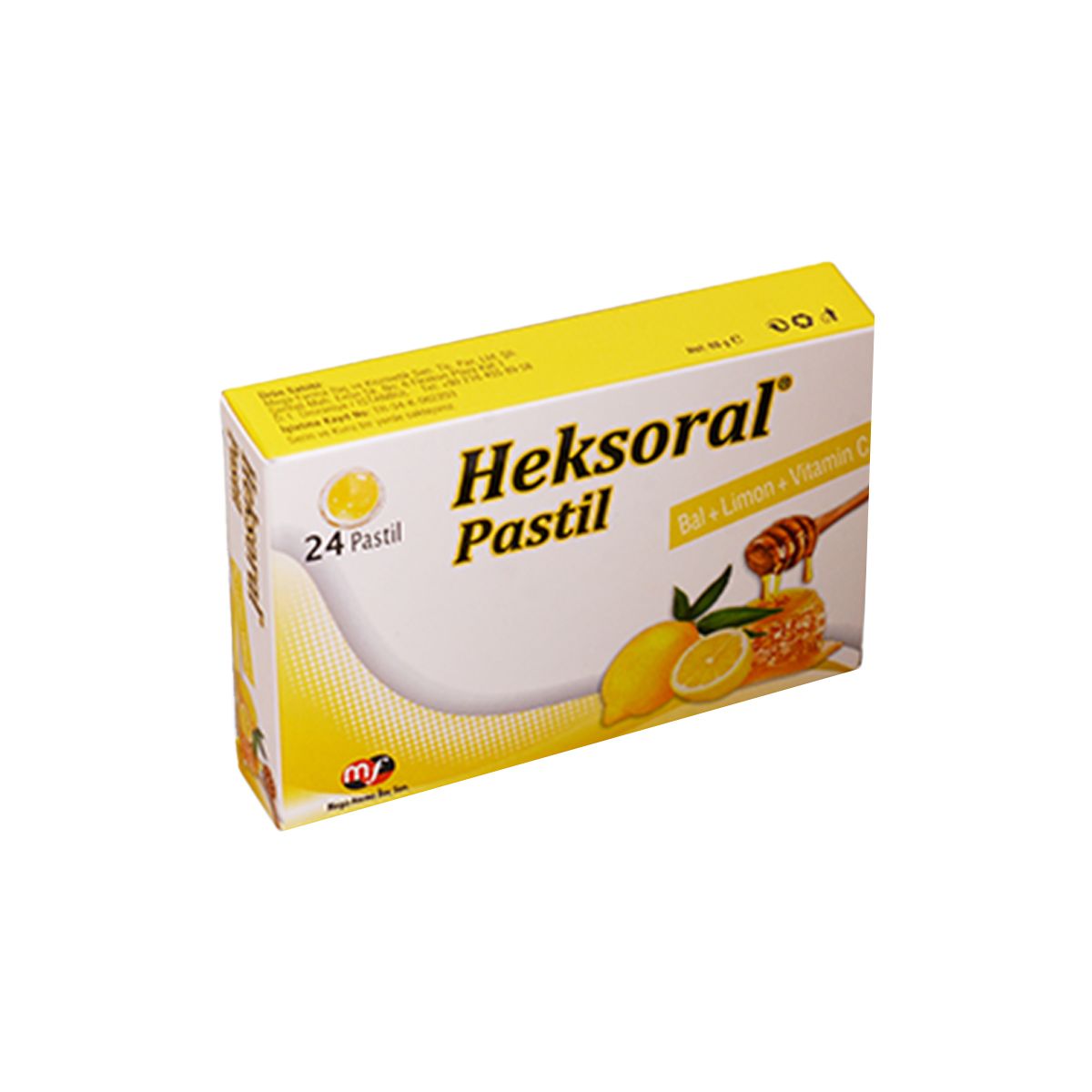 ჰექსორალი - Hexoral თაფლი ლიმონი და ვიტამინი C საწუწნი პასტილა 24 ცალი