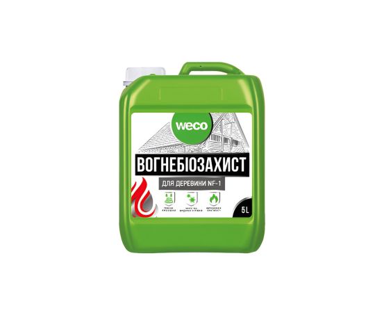 ცეცხლსაწინააღმდეგო ანტისეპტიკური ხსნარი Weco 5 ლ. უფერო