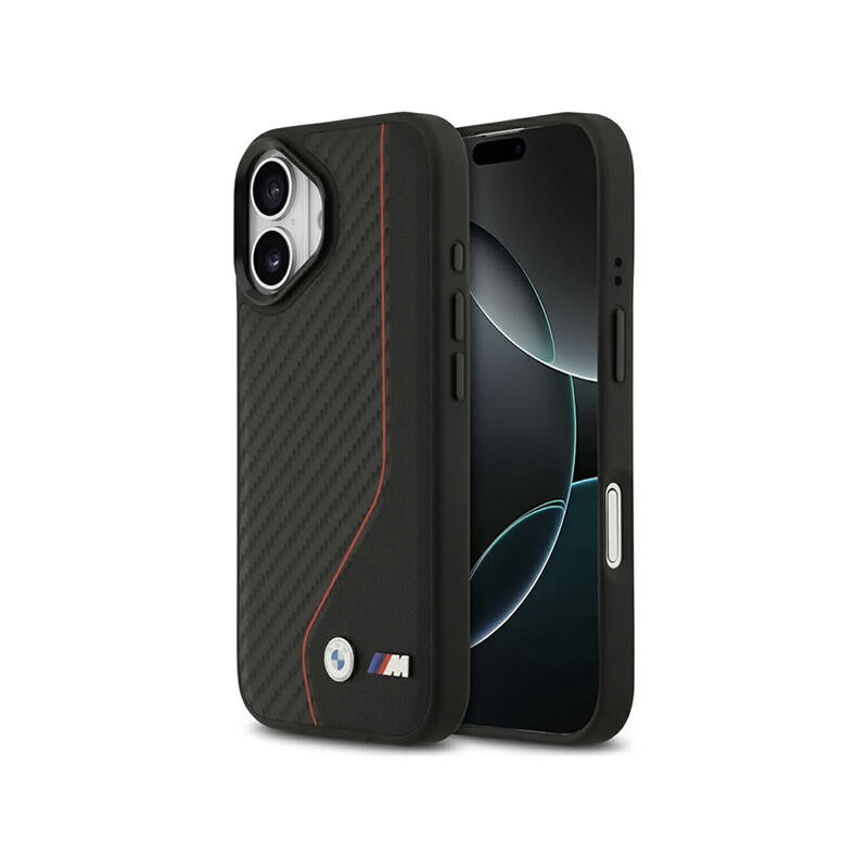 BMW HC M Magsafe PU Carbon Line  Logo Iphone 17 BMHMP17S25PCCSCKR Red