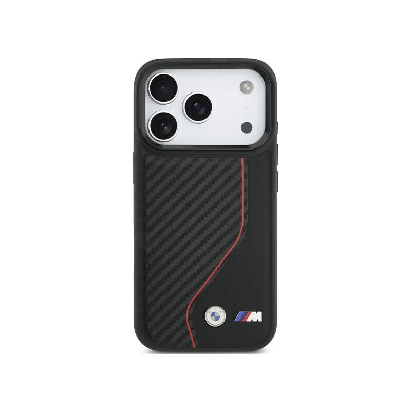 BMW HC M Magsafe PU Carbon Line  Logo Iphone 17 Pro BMHMP17L25PCCSCKR Red