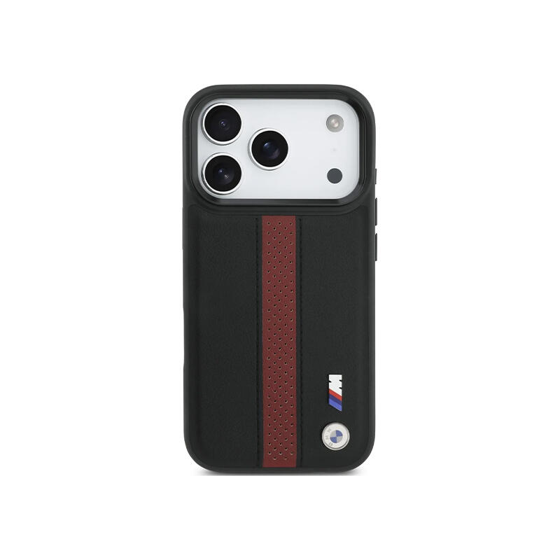 BMW HC M Magsafe PU Perforated Stripe Logo Iphone 17 Pro BMHMP17L25PCPSKR Red