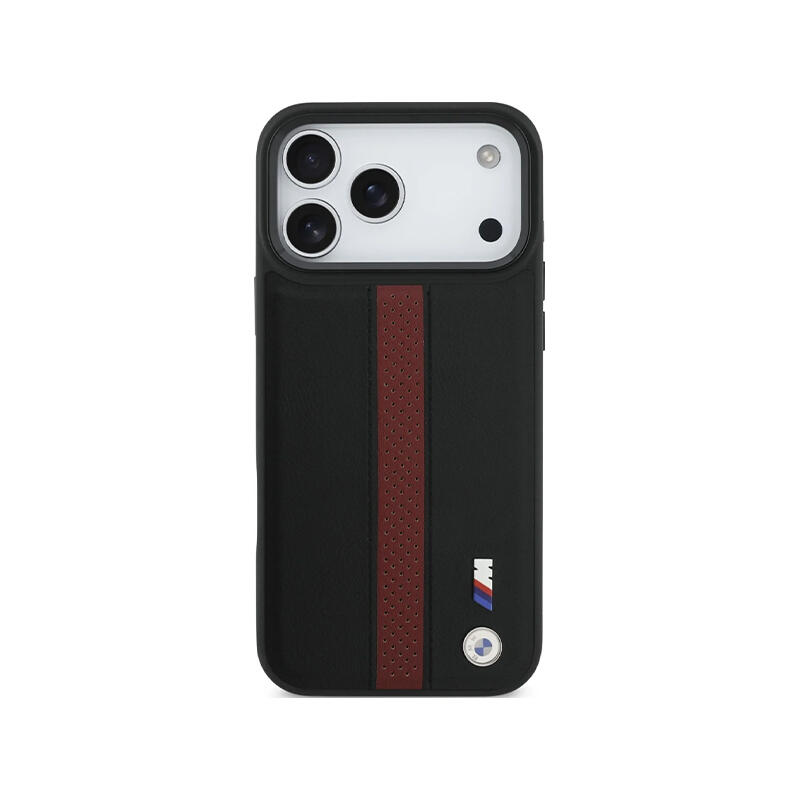BMW HC M Magsafe PU Perforated Stripe Logo Iphone 17 Pro Max BMHMP17X25PCPSKR Red
