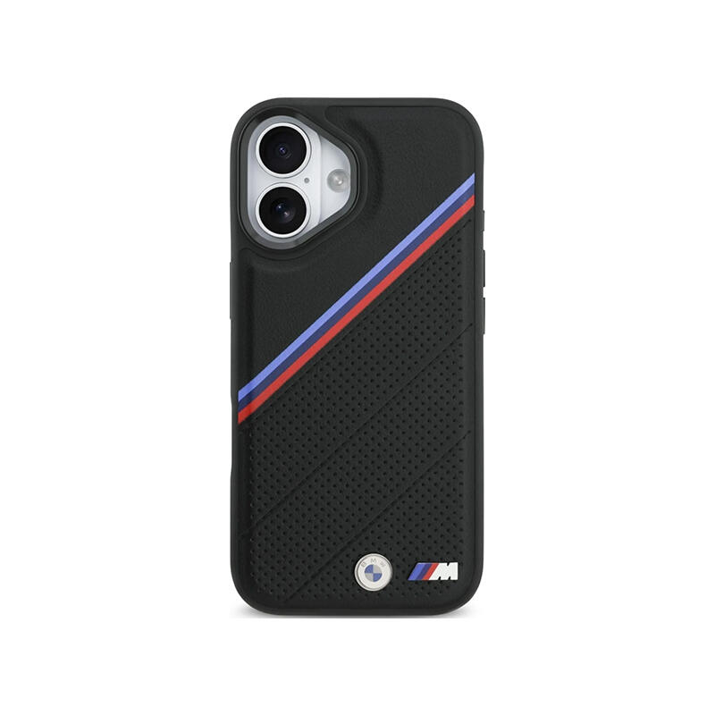 BMW HC M Magsafe PU Tricolor Metal Logo Iphone 17 BMHMP17S25PCSPEK Black