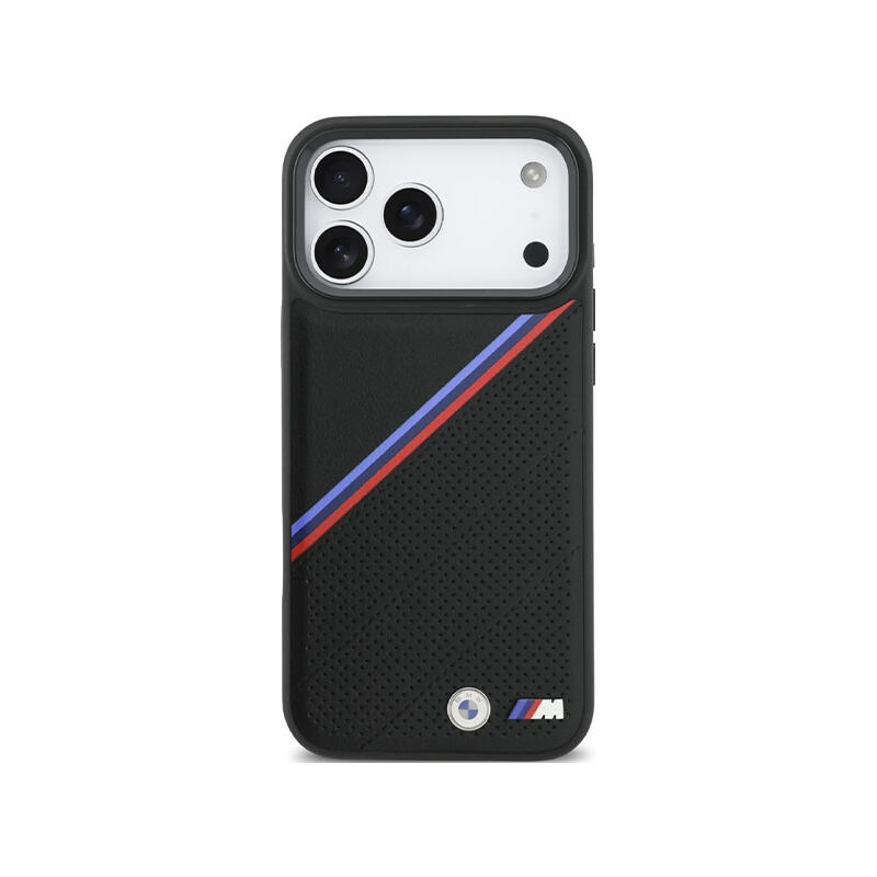 BMW HC M Magsafe PU Tricolor Metal Logo Iphone 17 Pro Max BMHMP17X25PCSPEK Black