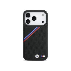 BMW HC M Magsafe PU Tricolor Metal Logo Iphone 17 Pro BMHMP17L25PCSPEK Black