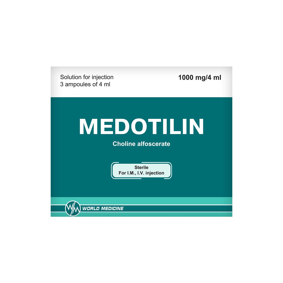 მედოტილინი - Medotilin 1000მგ/4მლ 3 ამპულა