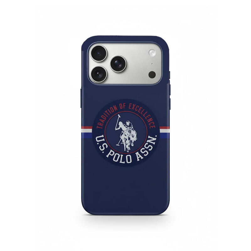 USPA HC Magsafe Iml Round Logo Tricolor Stripes Iphone 17 Pro USHMP17LUPAV Navy