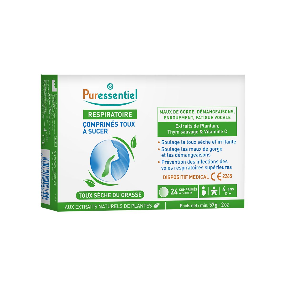 რესპირატორი ხველის 24 ტაბლეტი ფიურესენშელი - Puressentiel