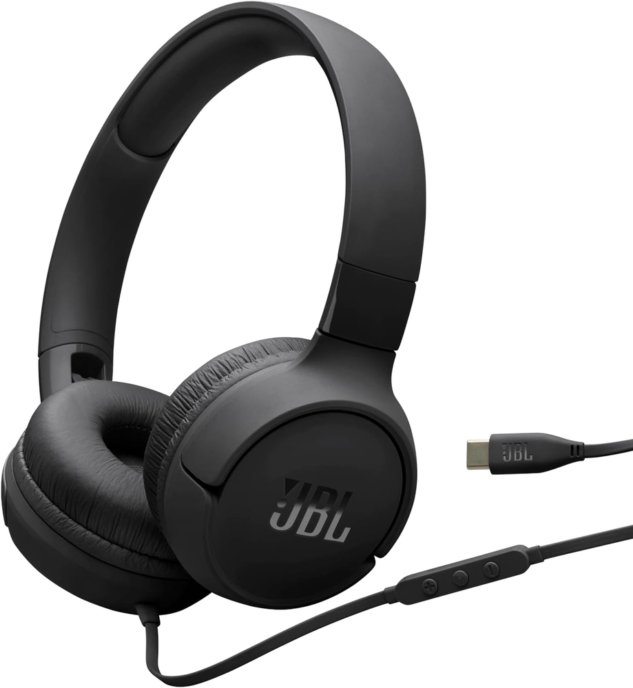 JBL Tune 520С Wired On-Ear Headphones Black