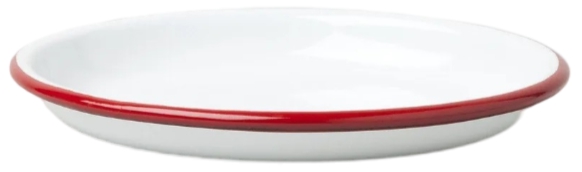 Falcon, ემალის სასოუსე თეფში, თეთრი, Ø14 სმ