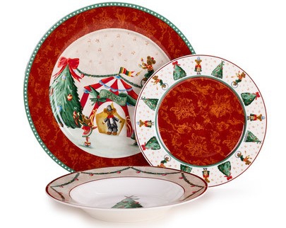 Nuvole di Stoffa, Bear Wonderland, თეფშების ნაკრები, 18 ცალი