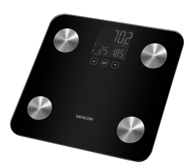სასწორი Sencor SBS 6026BK Body Fat Monitor Scale Black