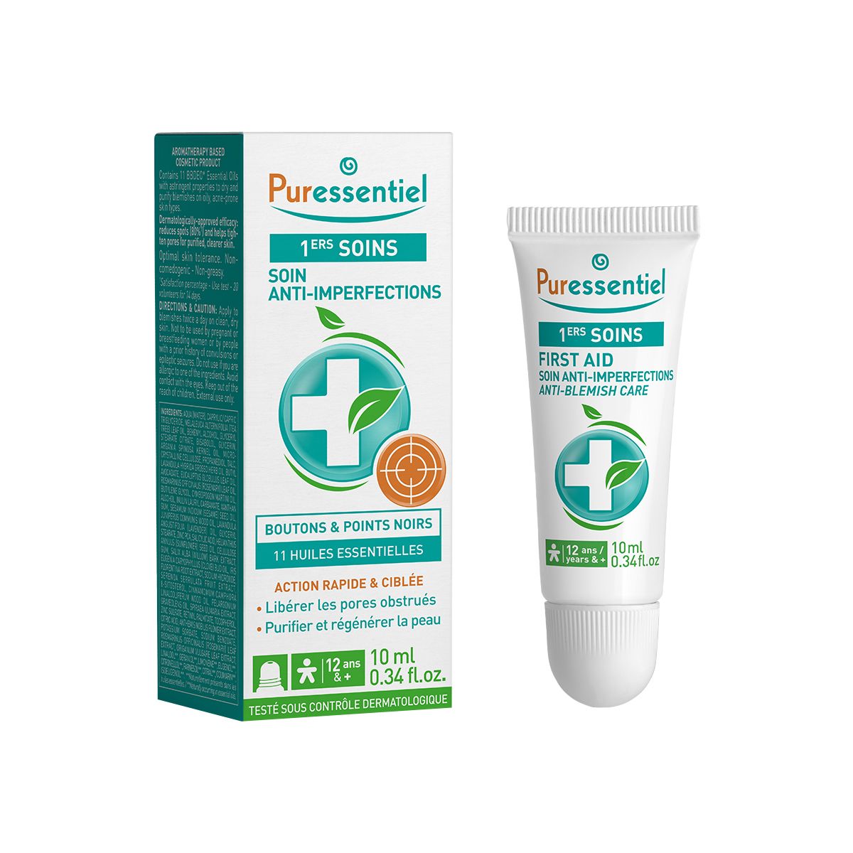 გამონაყარის და შავი წერტილების გელი 10მლ ფიურესენშელი - Puressentiel