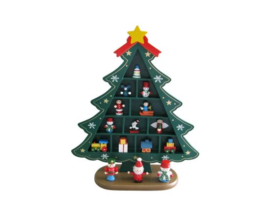 საახალწლო დეკორაცია ხის ნაძვის ხე მწვანე 30*22,5სმ