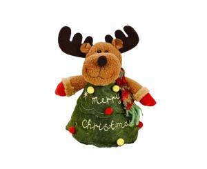 საახალწლო დეკორაცია ქისა ირემი 19*17სმ D-17