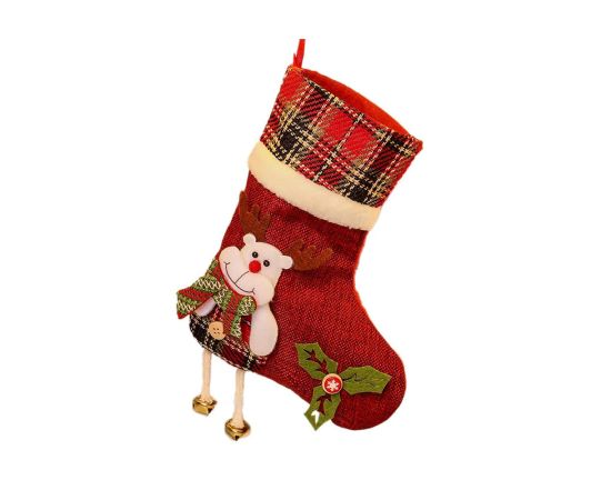 საახალწლო დეკორაცია წინდა ირემი 29*19სმ W-06