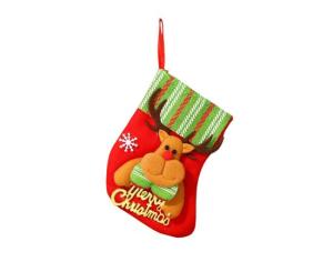 საახალწლო დეკორაცია წინდა ირემი 17*13სმ W-04