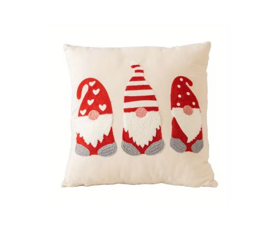 საახალწლო დეკორაცია ბალიში გნომები (თეთრი) C25TJ011-8