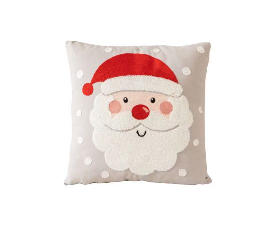 საახალწლო დეკორაცია ბალიში სანტა (თეთრი) C25TJ011-1