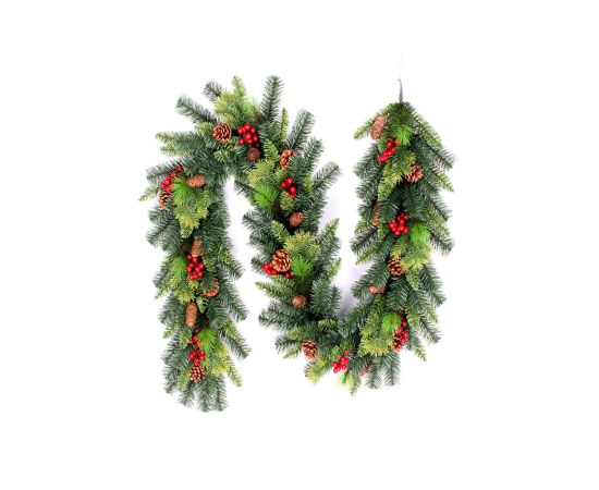 საახალწლო დეკორაცია ნაძვის ხის ტოტი კენკრით 2მ