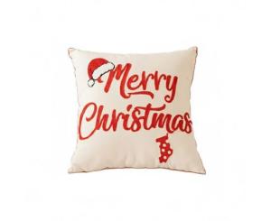 საახალწლო დეკორაცია ბალიში Merry christmas (თეთრი) C25TJ011