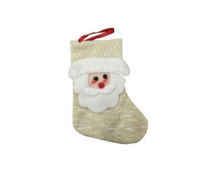 საახალწლო დეკორაცია წინდა სანტა 17*14,5სმ W-36 (ბეჟი)