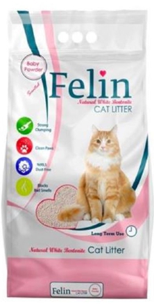 Felin, კატის ქვიშა ბავშვის პუდრის სურნელით, 5 ლ