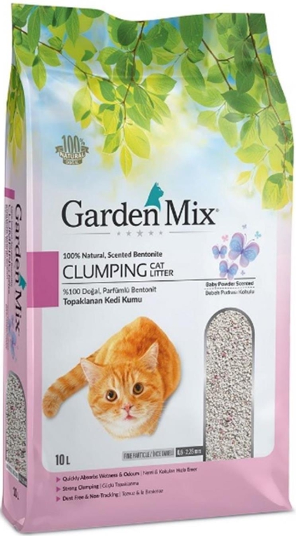 GardenMix, კატის ქვიშა, Baby Powder, 10 ლ