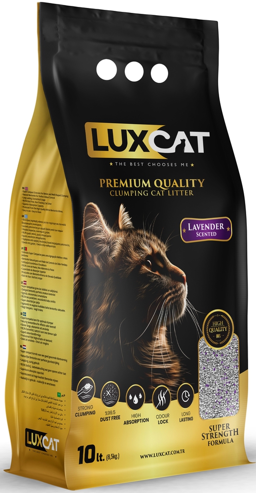 Lux Cat, კატის ქვიშა, Lavender, 10 ლ
