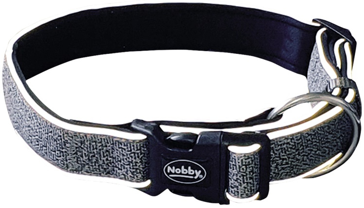 Nobby, ძაღლის საყელო, ნაცრისფერი, L - XL