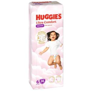 Huggies ultra comfort ბავშვის საფენი ტრუსი 6 ზომა 38 ც