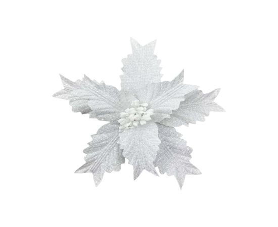 საახალწლო დეკორაცია ყვავილი (თეთრი) 30სმ LY24401
