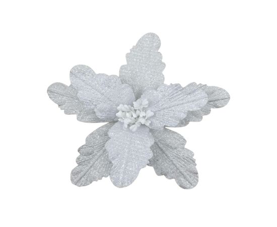 საახალწლო დეკორაცია ყვავილი (თეთრი) 31სმ LY24402