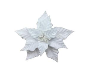 საახალწლო დეკორაცია ყვავილი (თეთრი) 26სმ LY24636