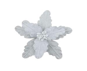 საახალწლო დეკორაცია ყვავილი (თეთრი) 31სმ LY24402