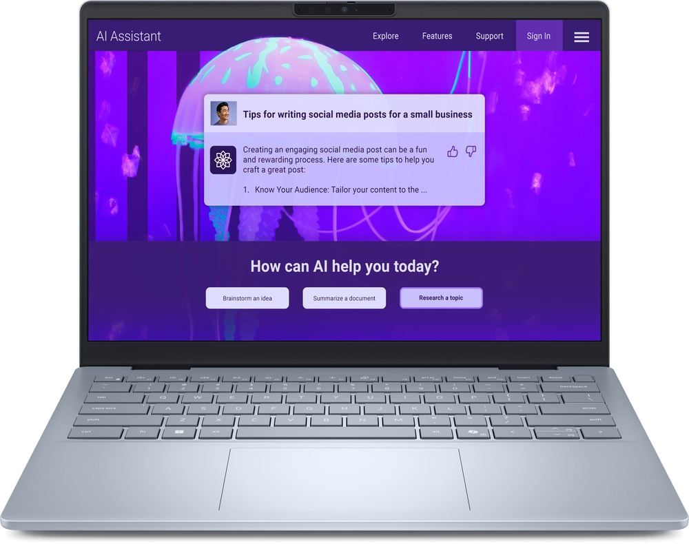 Dell 14 Plus DB14250 Intel Core Ultra 7 256V 16 GB 1 TB 14" Laptop Ice Blue