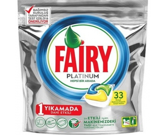 Fairy Platinum- ჭურჭლის სარეცხი მანქანის კაფსულა, 33 ც.