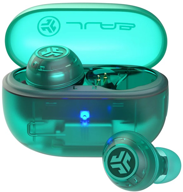 Jlab Go Pop True Wireless Earbuds Transparent Teal
