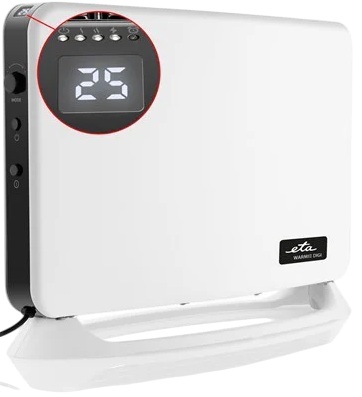 გამათბობელი ETA 1624 90000 Warmie Digi Heater White